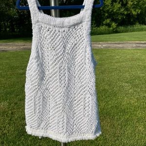 Abercrombie Kids:  White sweater tank with a little boho feel.  Size 11/12.